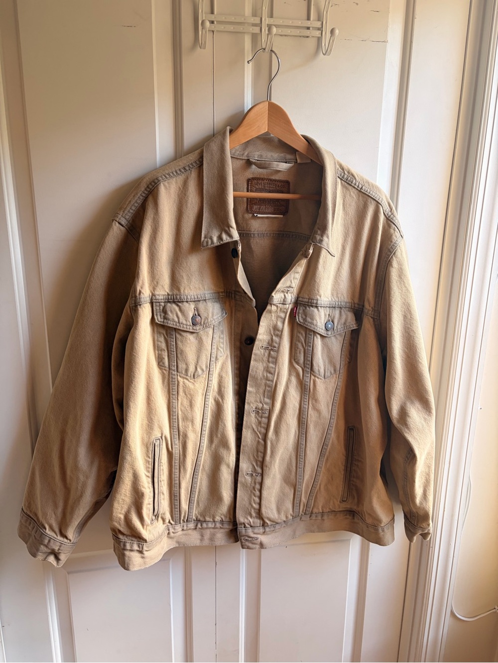 Levi's Premium Denim Trucker Jacket Custom Taupe Dye